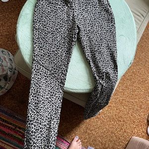 Cheetah print dress pants